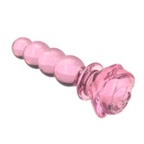 Glass Gleam Dildo & Beads – G‑spot, Anal, and Vagina Stimulation Toy