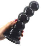 FAAK Consolador anal grande con cuentas 2 colores