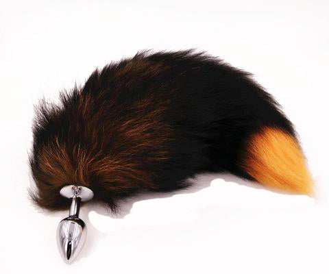 BLACK WITH ORANGE TAIL METAL PLUG 3 SIZES