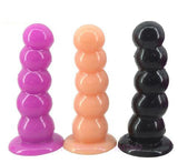 FAAK Consolador anal grande con cuentas 2 colores