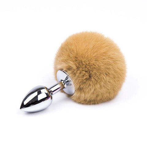 3" TAIL MULTI COLOR BUNNY STAINLESS STEEL PLUG Yellow pluglust