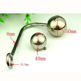2 ALTERNATIVE BALLS SIZES STAINLESS STEEL ANAL HOOK  pluglust