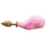5" ANIMAL 4-COLORED TAIL SPIRAL GOLDEN PLUG Pink pluglust