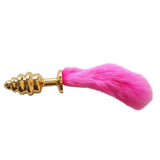 5" ANIMAL 4-COLORED TAIL SPIRAL GOLDEN PLUG Rose red pluglust