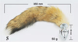 14" BROWN CAT TAIL 3 SIZES STAINLESS STEEL PLUG S pluglust