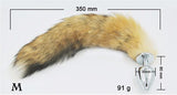 14" BROWN CAT TAIL 3 SIZES STAINLESS STEEL PLUG M pluglust