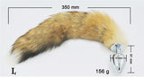 14" BROWN CAT TAIL 3 SIZES STAINLESS STEEL PLUG L pluglust