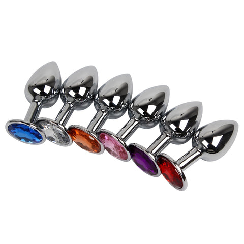 Jeweled Stainless Steel Plug 6 Colors