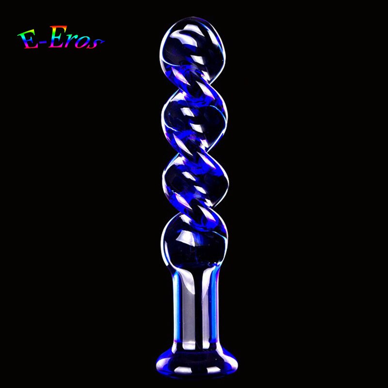 Screw Blue Pyrex Glass Anal Dildo Butt Plug Crystal - PlugLust Screw Blue Pyrex Glass Anal Dildo Butt Plug Crystal - PlugLust