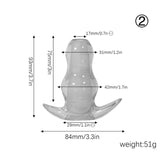 Clear Hollow Butt Plug 5 Sizes