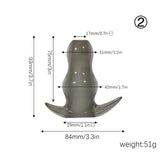Clear Hollow Butt Plug 5 Sizes