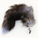 18&quot; TAIL BLACK WOLF STAINLESS STEEL PLUG  pluglust