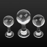 3 SIZES TRANSPARENT GLASS PLUG
