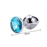 13 COLORS JEWELED 2" METAL PRINCESS PLUG