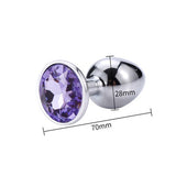 13 COLORS JEWELED 2" METAL PRINCESS PLUG