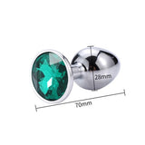 13 COLORS JEWELED 2" METAL PRINCESS PLUG