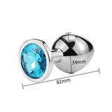 13 COLORS JEWELED 2" METAL PRINCESS PLUG