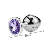 13 COLORS JEWELED 2" METAL PRINCESS PLUG