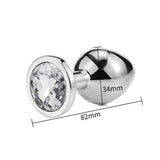 13 COLORS JEWELED 2" METAL PRINCESS PLUG