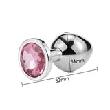 13 COLORS JEWELED 2" METAL PRINCESS PLUG