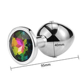 13 COLORS JEWELED 2" METAL PRINCESS PLUG