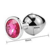 13 COLORS JEWELED 2" METAL PRINCESS PLUG