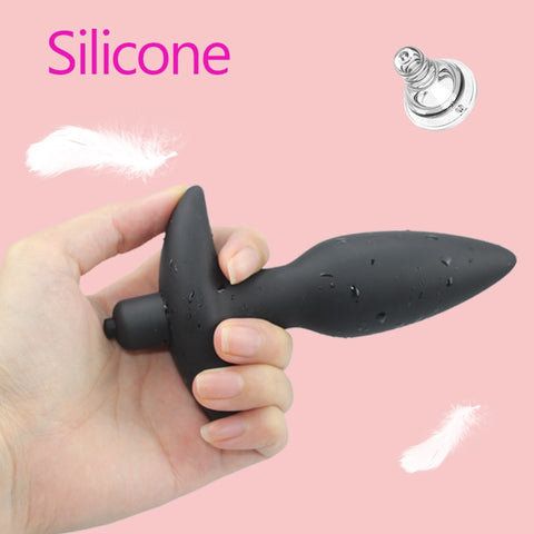 Vibrator Plug Silicone Black