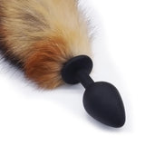 14" - 16" BROWN FOX TAIL TPE PLUG  pluglust