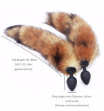 14" - 16" BROWN FOX TAIL TPE PLUG  pluglust