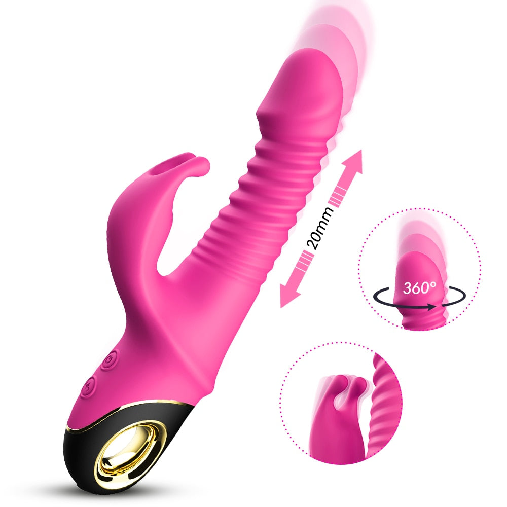 Heating Flex Rabbit Vibrator 2 Colors - PlugLust
