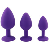 Purple Jeweled Black Princess Silicone PLug