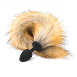 BOUCHON EN SILICONE QUEUE DE RENARD BRUN 18"
