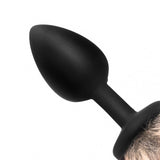 BOUCHON EN SILICONE QUEUE DE RENARD BRUN 18"