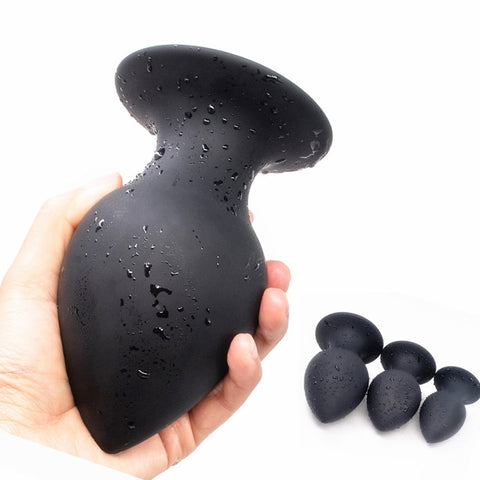 Plug Silicone Noir Débutant 4 Tailles