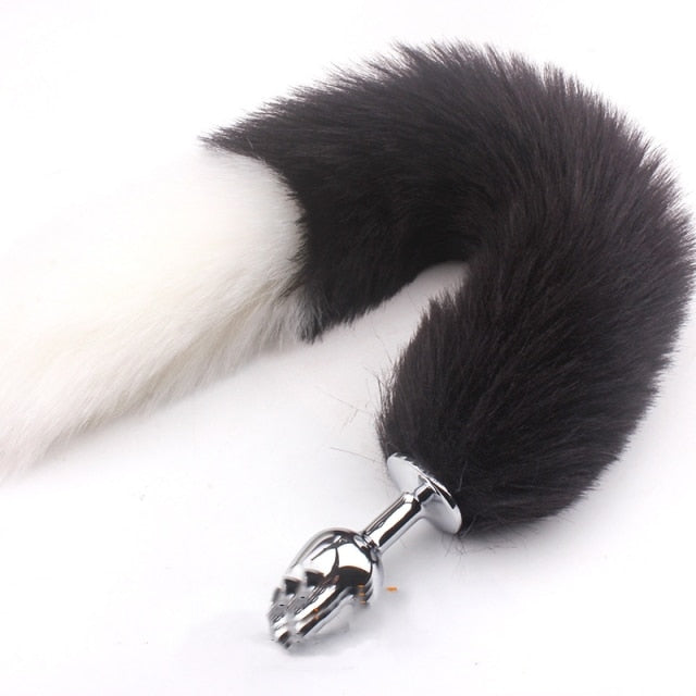 15" Black Tail Stainless Steel / Silicone Plug Tail PlugLust 15" Black Tail Stainless Steel / Silicone Plug Tail PlugLust