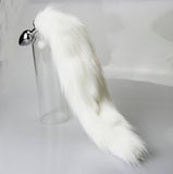 16" WHITE FOX TAIL METAL PLUG  pluglust