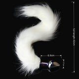 16" WHITE FOX TAIL METAL PLUG  pluglust