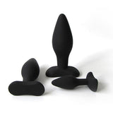 3 SIZE OPTION BLACK SILICONE PLUG  pluglust