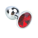 3" JEWELED METAL PRINCESS PLUG - 12 COLORS AVAILABLE Red pluglust