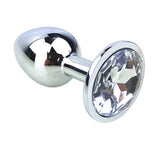 3" JEWELED METAL PRINCESS PLUG - 12 COLORS AVAILABLE White pluglust