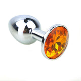 3" JEWELED METAL PRINCESS PLUG - 12 COLORS AVAILABLE Yellow pluglust