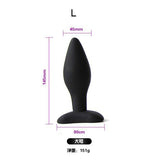 3 SIZE OPTION BLACK SILICONE PLUG L pluglust