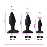3 SIZE OPTION BLACK SILICONE PLUG S  M   L pluglust