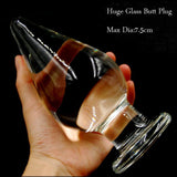 SUPER LARGE TRANSPARENT GLASS PLUG  pluglust
