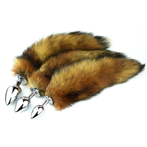 13" TAIL BROWN FOX 3 STAINLESS STEEL PLUG SIZES AVAILABLE  pluglust