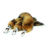 13" TAIL BROWN FOX 3 STAINLESS STEEL PLUG SIZES AVAILABLE  pluglust