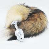 14" BROWN CAT TAIL 3 SIZES STAINLESS STEEL PLUG  pluglust