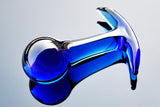 3" BALL HEAD CRYSTAL BLUE BUTT PLUG  pluglust