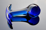 3" BALL HEAD CRYSTAL BLUE BUTT PLUG  pluglust