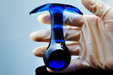 3" BALL HEAD CRYSTAL BLUE BUTT PLUG  pluglust